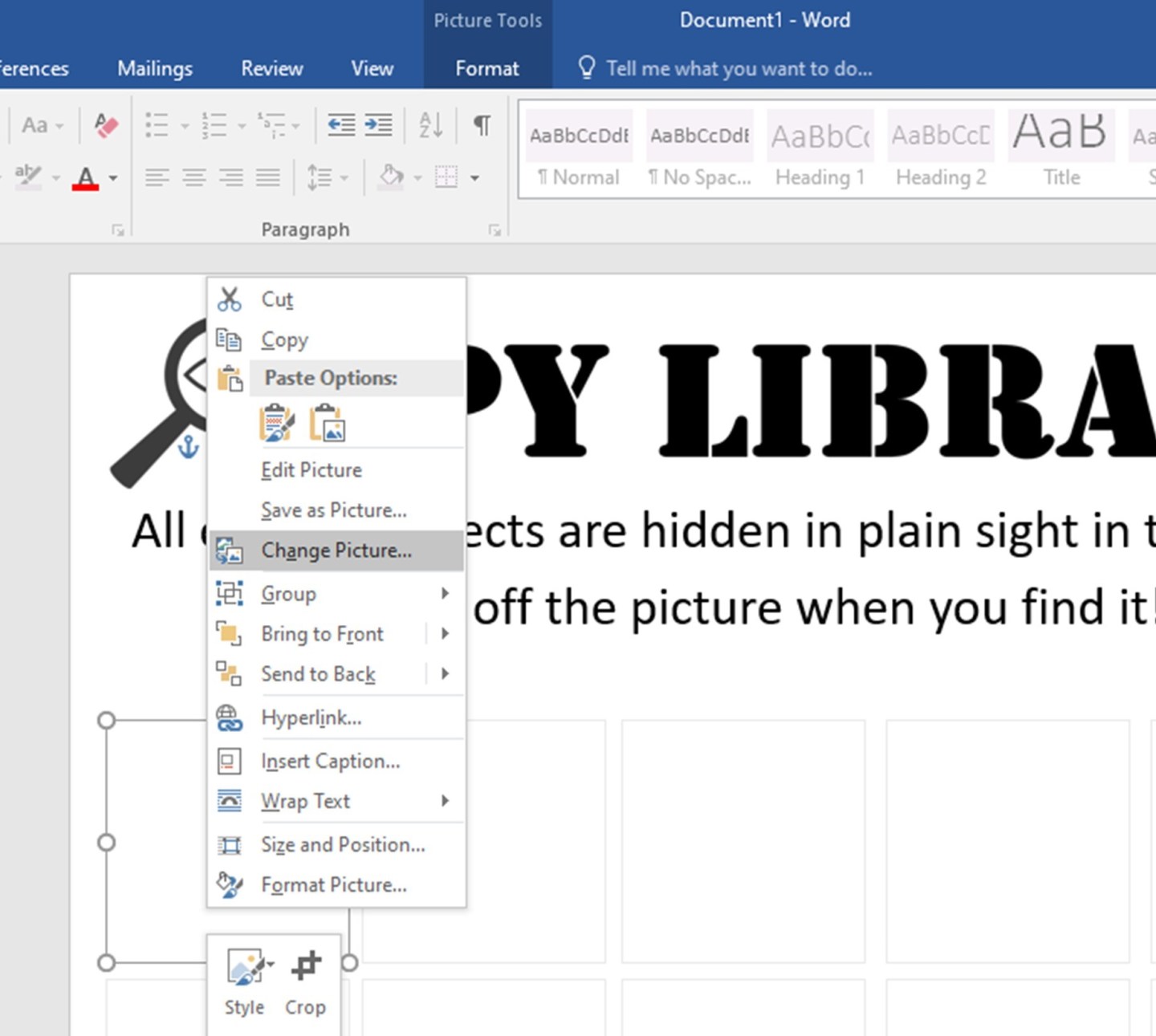 Ispy Library Program I-Spy Scavenger Hunt: A No-Setup Passive Program – The Lego Librarian
